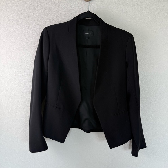 Theory Lanai Urban Wool Blend Blazer Jacket Black Business Casual Women’s 6 - Picture 3 of 13
